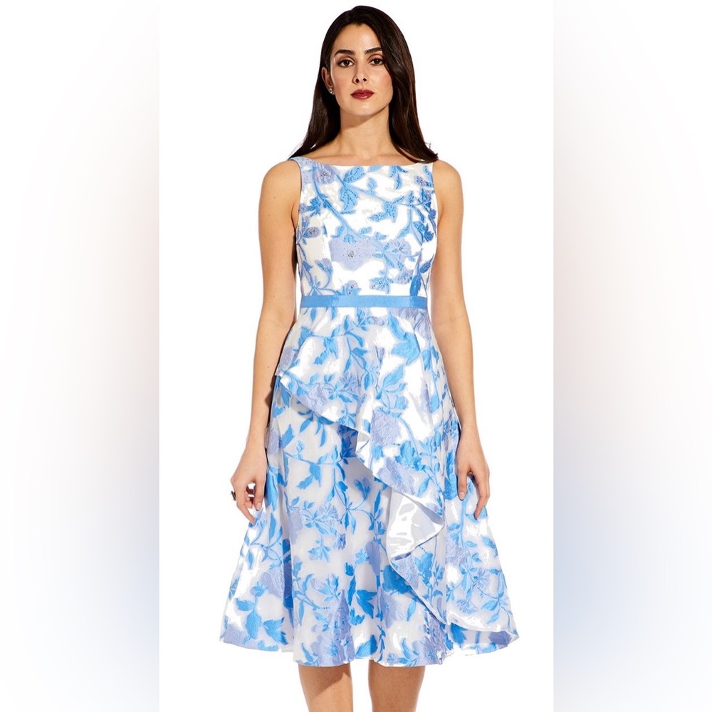 Adrianna Papell Women's Organza Jacquard Dress